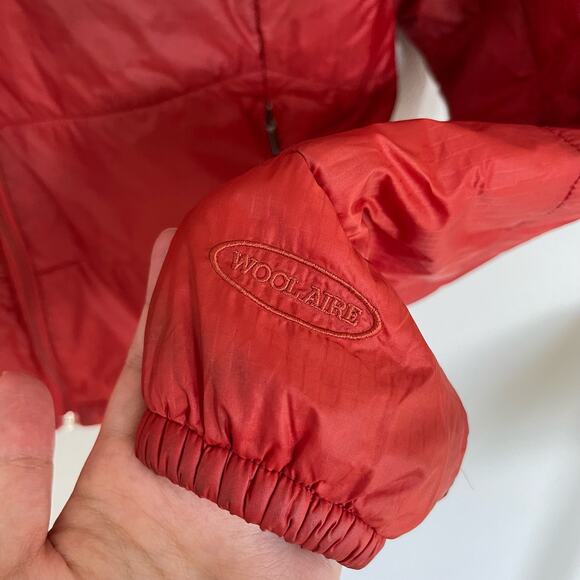 Ibex Wool Aire Orange Red Merino Wool Loft Puffer Jacket - Picture 7 of 11